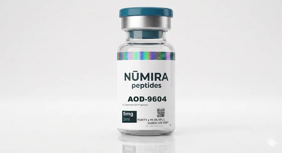 AOD-9604 5mg C-terminal growth hormone fragment research vial — buy in Canada | Nūmira Peptides