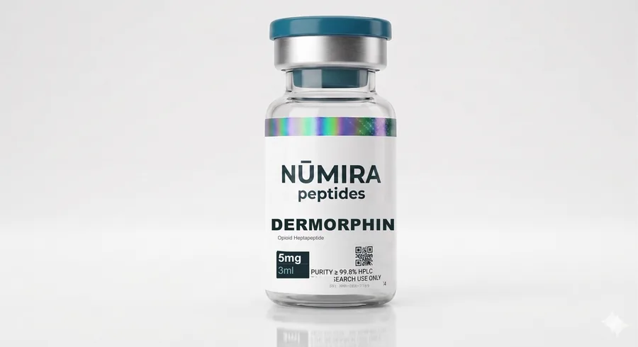 Dermorphin 5mg mu-opioid receptor heptapeptide research vial — buy in Canada | Nūmira Peptides