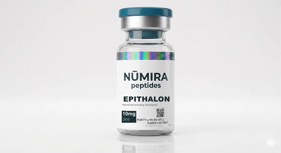 Epithalon 10mg telomerase-activating tetrapeptide research vial — buy in Canada | Nūmira Peptides