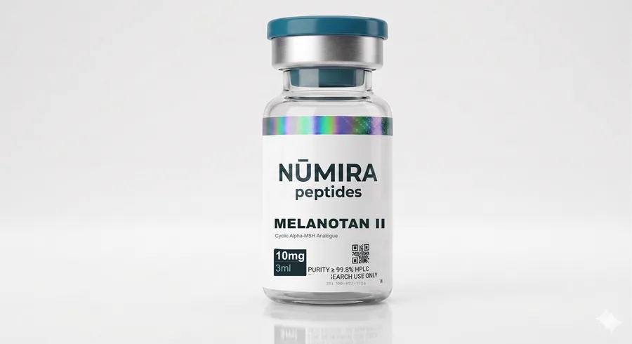 Melanotan II 10mg cyclic alpha-MSH analogue research vial — buy in Canada | Nūmira Peptides